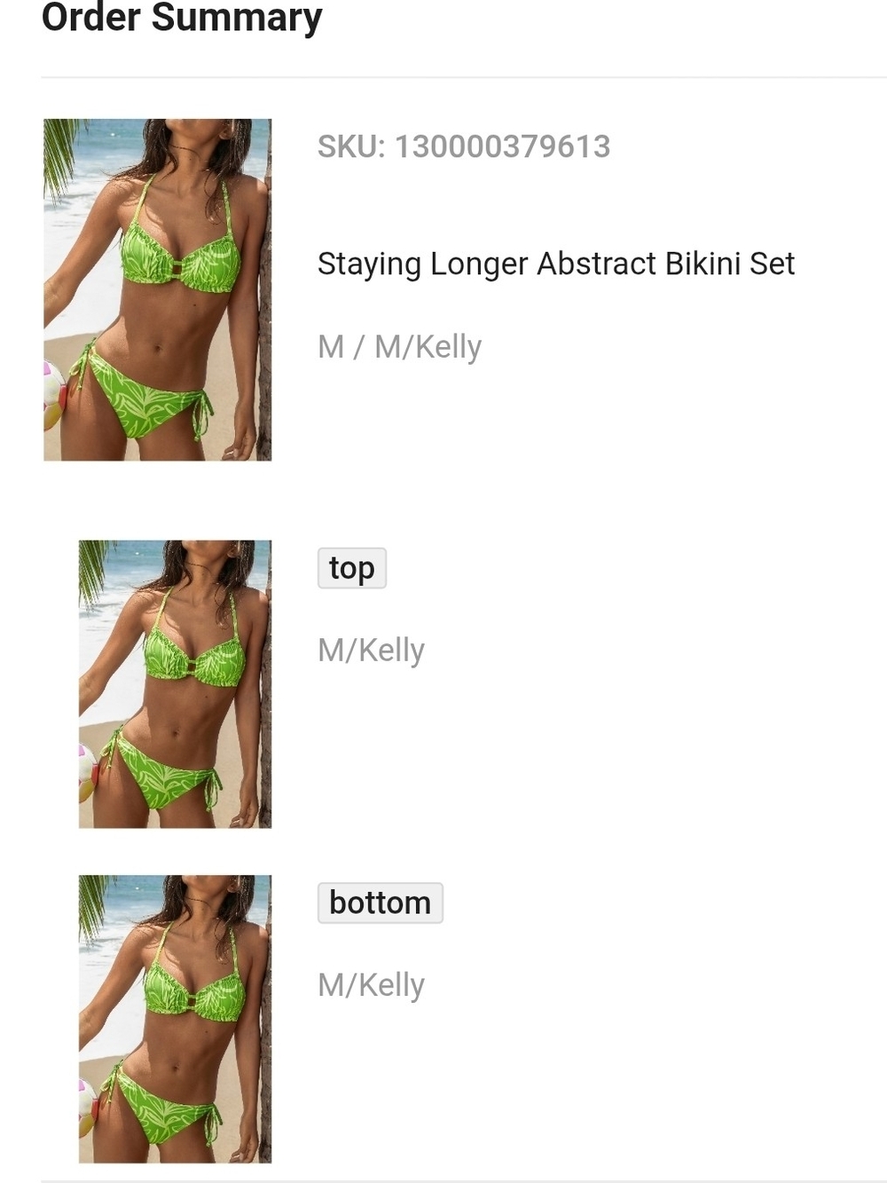 Cupshe Bright Green Tie-Back Bikini Set - Women's Swim